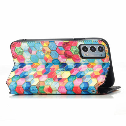 For Motorola Edge 20 Colorful Magnetic Horizontal Flip PU Leather Case with Holder & Card Slot & Wallet(Magic Space) - Motorola Cases by buy2fix | Online Shopping UK | buy2fix