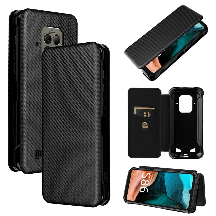 For Doogee S86 / S86 Pro Carbon Fiber Texture Horizontal Flip TPU + PC + PU Leather Case with Card Slot(Black) - More Brand by buy2fix | Online Shopping UK | buy2fix