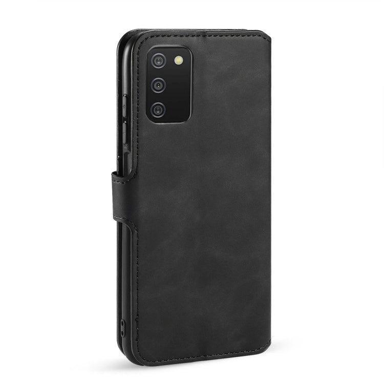 For Samsung Galaxy A03s 166mm DG.MING Retro Oil Side Horizontal Flip Leather Case with Holder & Card Slots & Wallet(Black) - Galaxy Phone Cases by DG.MING | Online Shopping UK | buy2fix