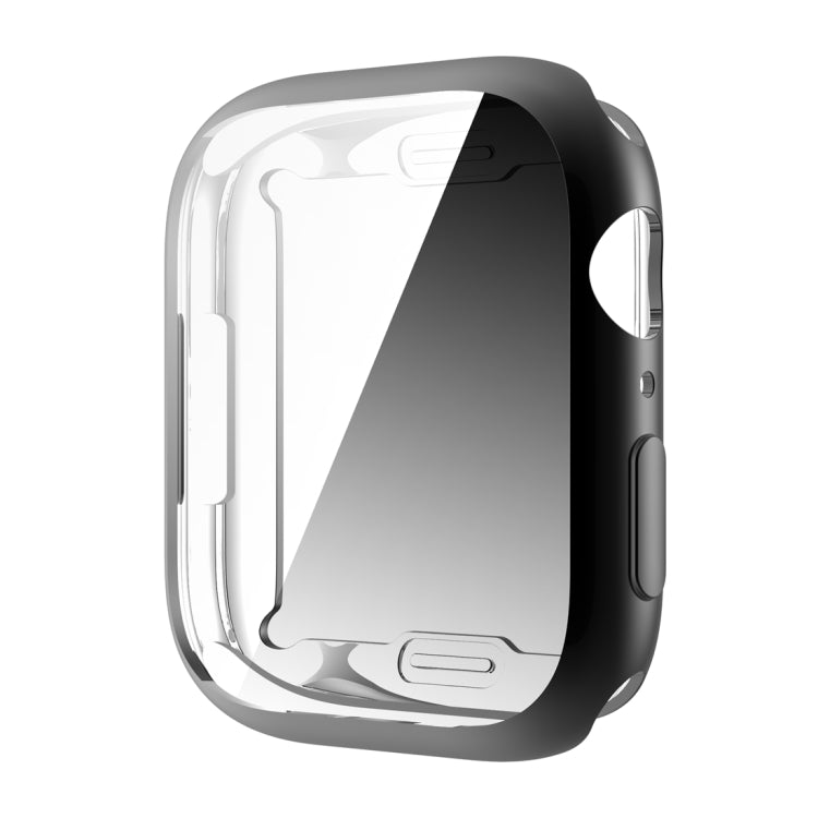 Shockproof TPU All-inclusive Electroplate Protective Case For Apple Watch Series 8 / 7 45mm(Black) - Watch Cases by buy2fix | Online Shopping UK | buy2fix