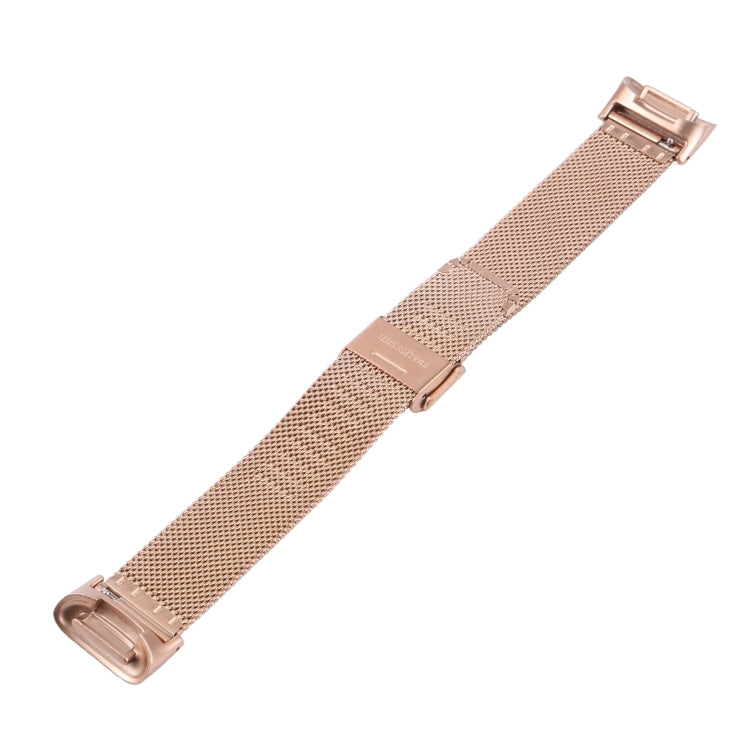 For Fitbit Charge 5 Milan Steel Double Buckles Strap Watch Band(Rose Gold) - Watch Bands by buy2fix | Online Shopping UK | buy2fix