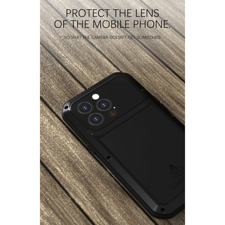 For iPhone 13 Pro LOVE MEI Metal Shockproof Life Waterproof Dustproof Protective Phone Case (White) - iPhone 13 Pro Cases by LOVE MEI | Online Shopping UK | buy2fix