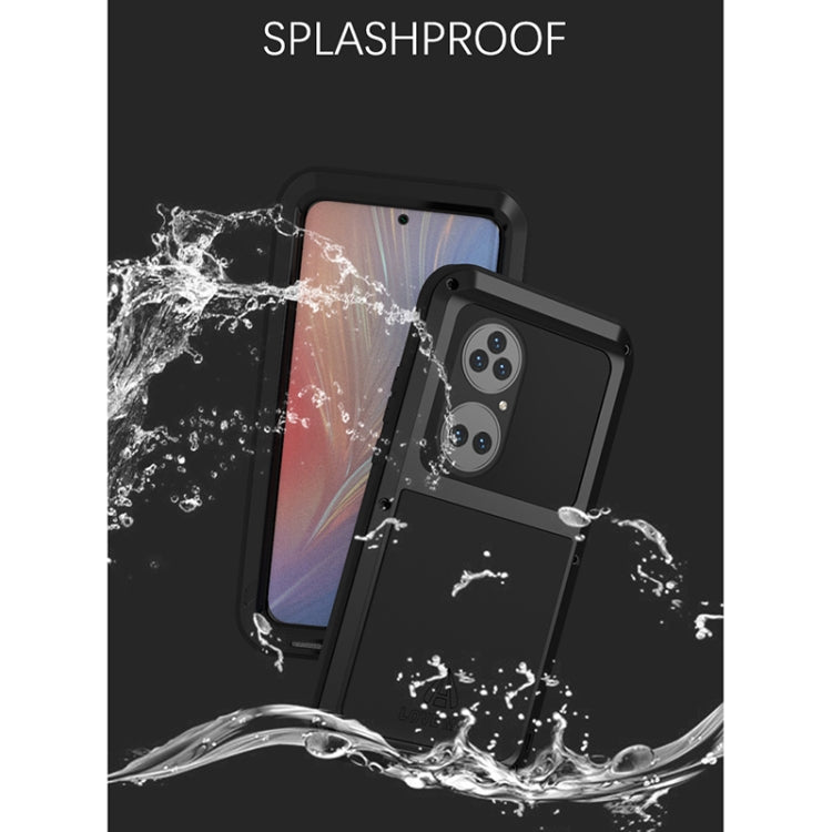 For Huawei P50 Pro LOVE MEI Metal Shockproof Waterproof Dustproof Protective Phone Case without Glass(Red) - Huawei Cases by LOVE MEI | Online Shopping UK | buy2fix