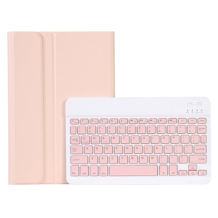 AHV7 Lambskin Texture Ultra-thin Bluetooth Keyboard Leather Tablet Case For Honor Tablet V7 Pro(Pink) - Huawei Keyboard by buy2fix | Online Shopping UK | buy2fix