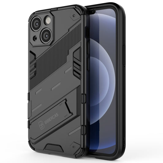 For iPhone 13 Punk Armor 2 in 1 PC + TPU Phone Case with Invisible Holder(Black) - iPhone 13 Cases by buy2fix | Online Shopping UK | buy2fix