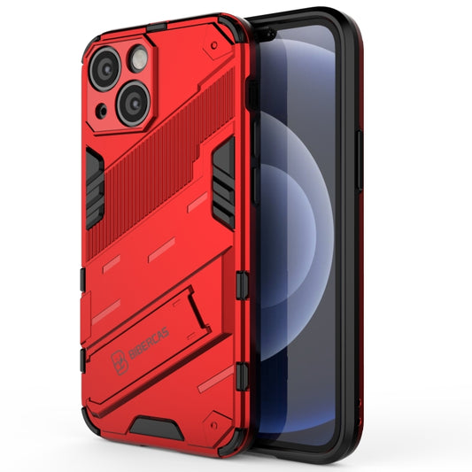 For iPhone 13 Punk Armor 2 in 1 PC + TPU Phone Case with Invisible Holder(Red) - iPhone 13 Cases by buy2fix | Online Shopping UK | buy2fix