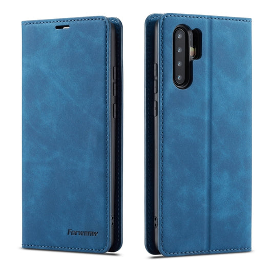 For Huawei P30 Pro Forwenw Dream Series Oil Edge Strong Magnetism Horizontal Flip Leather Case with Holder & Card Slots & Wallet & Photo Frame(Blue) - Huawei Cases by Forwenw | Online Shopping UK | buy2fix