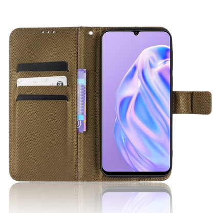 For Ulefone Note 6/ Note 6P Diamond Texture Leather Phone Case(Copper) - Ulefone Cases by buy2fix | Online Shopping UK | buy2fix