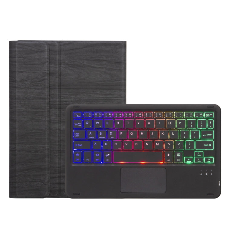 SFGO-AS Tree Texture Backlight Bluetooth Keyboard Leather Case with Touchpad For Microsoft Surface Go 4 / 3 / 2 / 1(Black + Black) - Others Keyboard by buy2fix | Online Shopping UK | buy2fix