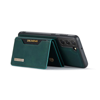 For Samsung Galaxy S22 5G DG.MING M2 Series 3-Fold Multi Card Bag Back Cover Phone Case(Green) - Galaxy S22 5G Cases by DG.MING | Online Shopping UK | buy2fix