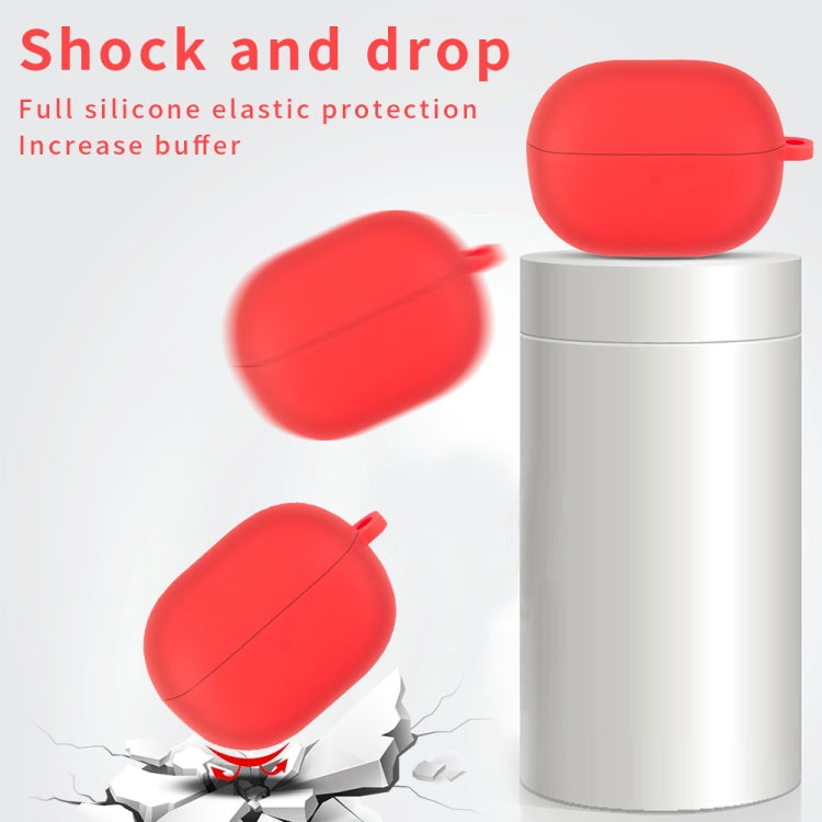 For Xiaomi Redmi Buds 3 Lite Silicone Earphone Protective Case with Hook(Red) - Xiaomi Earphone Case by buy2fix | Online Shopping UK | buy2fix