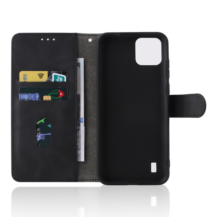 For Blackview A55 Skin Feel Magnetic Buckle Leather Phone Case(Black) - More Brand by buy2fix | Online Shopping UK | buy2fix