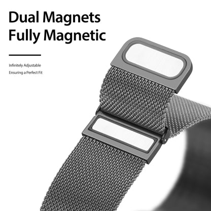 DUX DUCIS Milanese Watchband For Apple Watch Series 9&8&7 41mm / SE 3&SE 2&6&SE&5&4 40mm / 3&2&1 38mm(Gun Grey) - Watch Bands by DUX DUCIS | Online Shopping UK | buy2fix