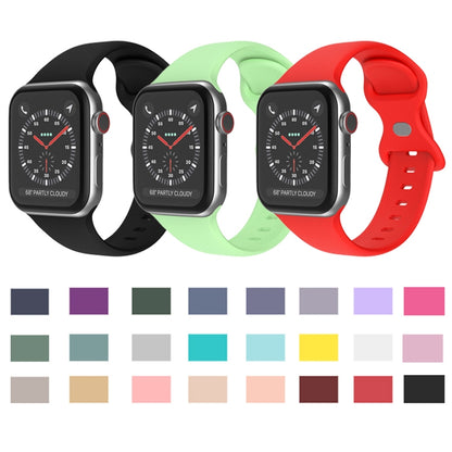 Butterfly Buckle Silicone Watch Band, Size: L For Apple Watch Ultra 49mm&Watch Ultra 2 49mm / Series 9&8&7 45mm / SE 3&SE 2&6&SE&5&4 44mm / 3&2&1 42mm(Red) - Watch Bands by buy2fix | Online Shopping UK | buy2fix