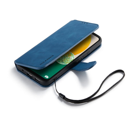 For Samsung Galaxy A13 5G DG.MING Retro Oil Edge Flip Leather Phone Case(Blue) - Galaxy Phone Cases by DG.MING | Online Shopping UK | buy2fix