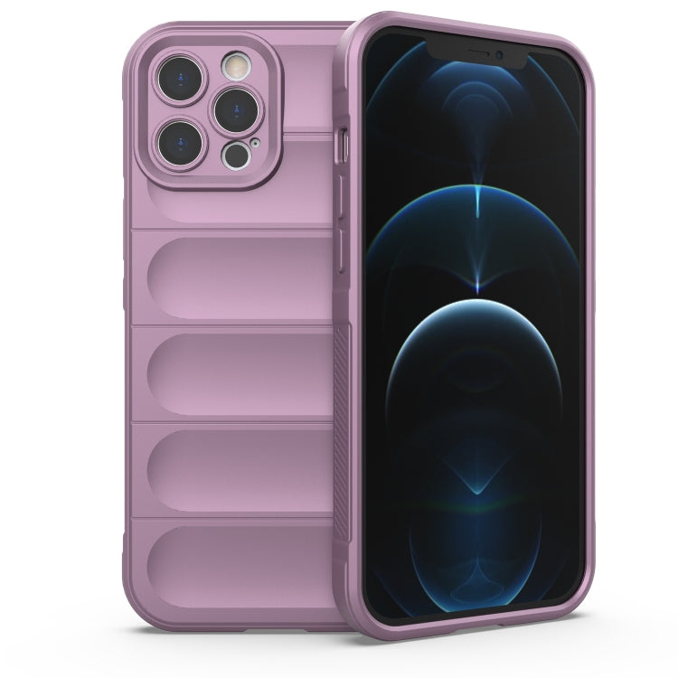 For iPhone 12 Pro Max Magic Shield TPU + Flannel Phone Case(Purple) - iPhone 12 Pro Max Cases by buy2fix | Online Shopping UK | buy2fix