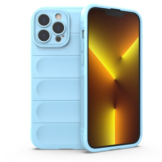 For iPhone 13 Pro Max Magic Shield TPU + Flannel Phone Case (Light Blue) - iPhone 13 Pro Max Cases by buy2fix | Online Shopping UK | buy2fix