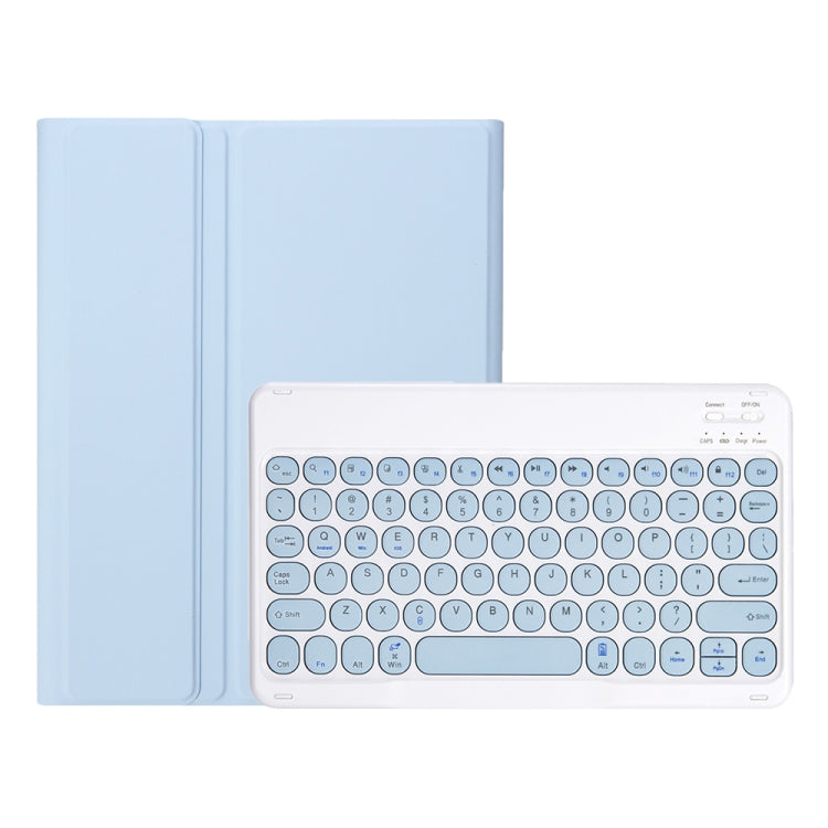 YA08B Candy Color Skin Feel Texture Round Keycap Bluetooth Keyboard Leather Case For Samsung Galaxy Tab A8 10.5 2021 SM-X200 / SM-X205(White Ice) - Samsung Keyboard by buy2fix | Online Shopping UK | buy2fix