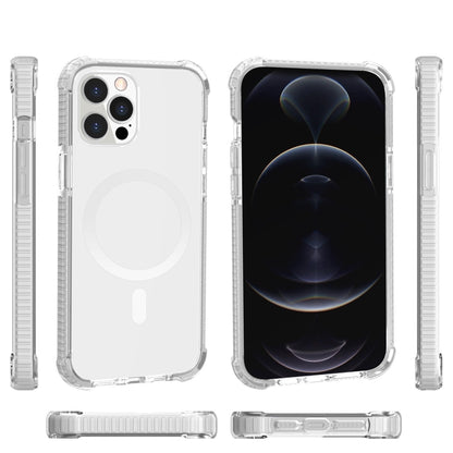 For iPhone 12 / 12 Pro Magsafe Magnetic Acrylic Shockproof Phone Case(White) - iPhone 12 / 12 Pro Cases by buy2fix | Online Shopping UK | buy2fix