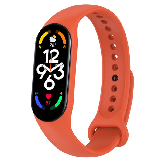 For Xiaomi Mi Band 7 / 7NFC / 6 / 6 NFC / 5 / 5 NFC / Amazfit Band 5 Official Silicone Watch Band(Orange) - Watch Bands by buy2fix | Online Shopping UK | buy2fix