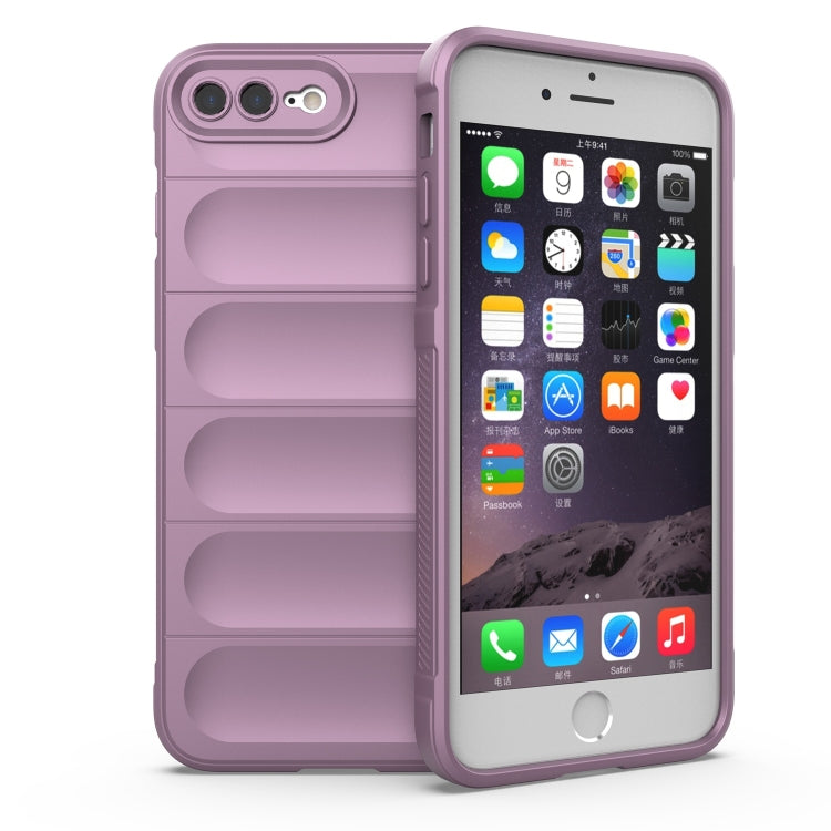 Magic Shield TPU + Flannel Phone Case For iPhone 8 Plus / 7 Plus(Purple) - More iPhone Cases by buy2fix | Online Shopping UK | buy2fix