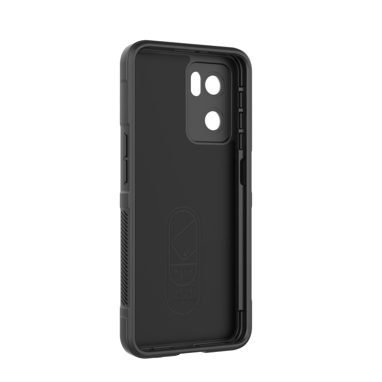 For OPPO Reno7 5G Global / Find X5 Lite Magic Shield TPU + Flannel Phone Case(Black) - OPPO Cases by buy2fix | Online Shopping UK | buy2fix