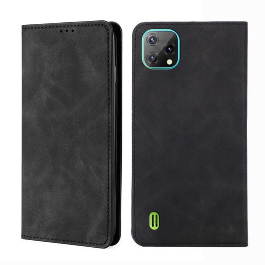 For Blackview A55 Pro Skin Feel Magnetic Horizontal Flip Leather Phone Case(Black) - More Brand by buy2fix | Online Shopping UK | buy2fix