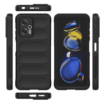 For Xiaomi Redmi Note 11T Pro Magic Shield TPU + Flannel Phone Case(Black) - Xiaomi Cases by buy2fix | Online Shopping UK | buy2fix