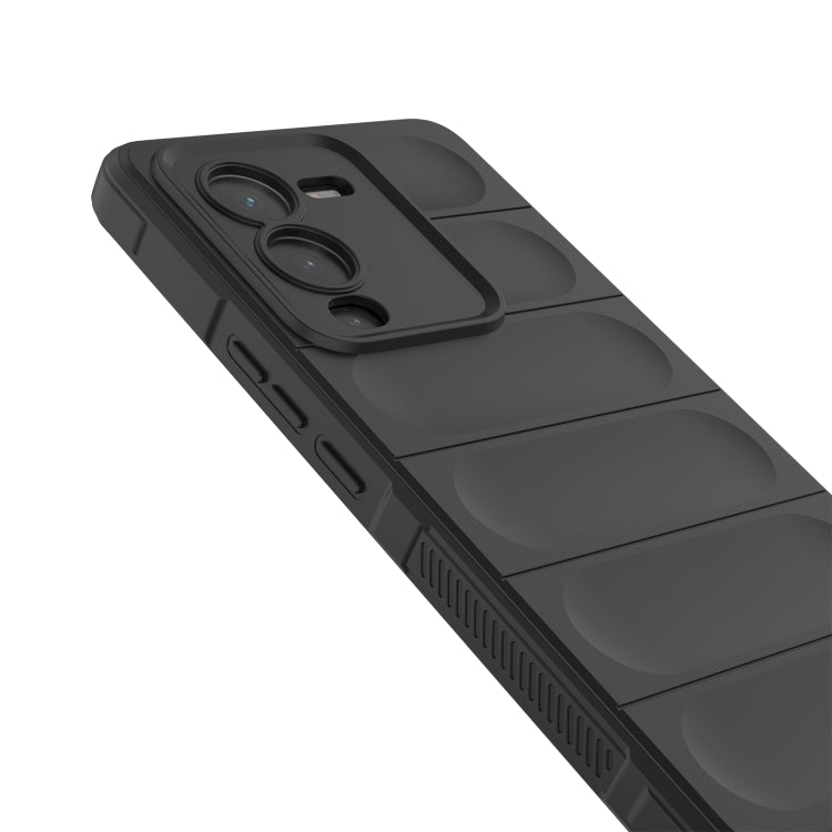 For vivo S15 Pro 5G Magic Shield TPU + Flannel Phone Case(Black) - vivo Cases by buy2fix | Online Shopping UK | buy2fix