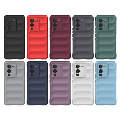 For vivo S15 Pro 5G Magic Shield TPU + Flannel Phone Case(Black) - vivo Cases by buy2fix | Online Shopping UK | buy2fix