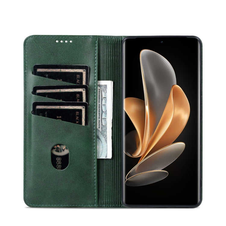 For vivo X100 Ultra AZNS Magnetic Calf Texture Leather Phone Case(Dark Green) - vivo Cases by AZNS | Online Shopping UK | buy2fix