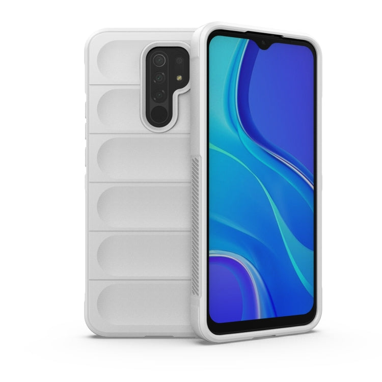 For Xiaomi Redmi 9 Magic Shield TPU + Flannel Phone Case(White) - Xiaomi Cases by buy2fix | Online Shopping UK | buy2fix