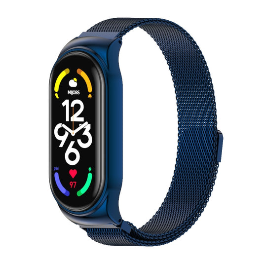 For Xiaomi Mi Band 7 / 7 NFC MIJOBS CS Milan Magnetic Stainless Steel Watch Band(Blue) - Watch Bands by MIJOBS | Online Shopping UK | buy2fix