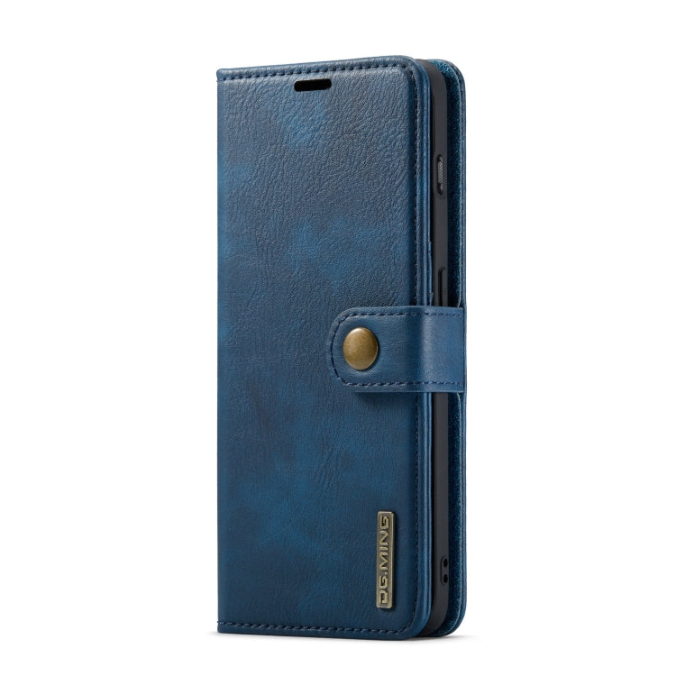 For OnePlus 10 Pro DG.MING Crazy Horse Texture Detachable Magnetic Leather Phone Case(Blue) - OnePlus Cases by DG.MING | Online Shopping UK | buy2fix