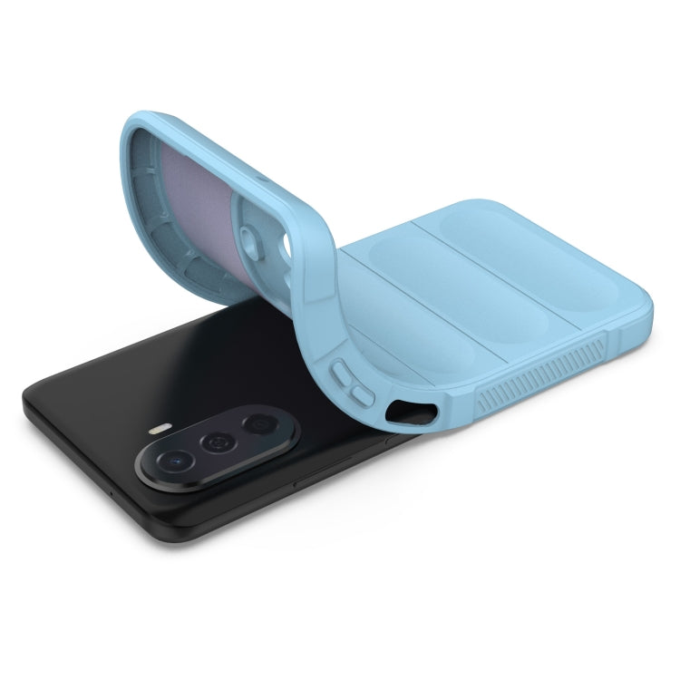 For Huawei Enjoy 50 4G / Nova Y70 Magic Shield TPU + Flannel Phone Case(Light Blue) - Huawei Cases by buy2fix | Online Shopping UK | buy2fix