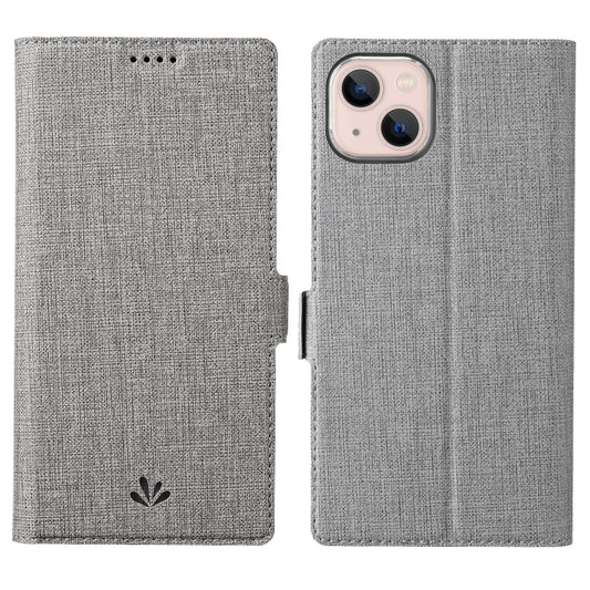 For iPhone 14 Plus ViLi K Series Dual-side Buckle Magsafe Leather Phone Case(Grey) - iPhone 14 Plus Cases by ViLi | Online Shopping UK | buy2fix