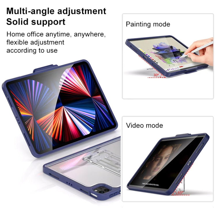 Mutural Transparent Holder Tablet Case For iPad Air 2022/ 2020 10.9(Black) - iPad Air (2022) / (2020) 10.9 Cases by Mutural | Online Shopping UK | buy2fix