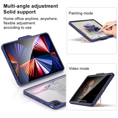 Mutural Transparent Holder Tablet Case For iPad Air 2022/ 2020 10.9(Black) - iPad Air (2022) / (2020) 10.9 Cases by Mutural | Online Shopping UK | buy2fix