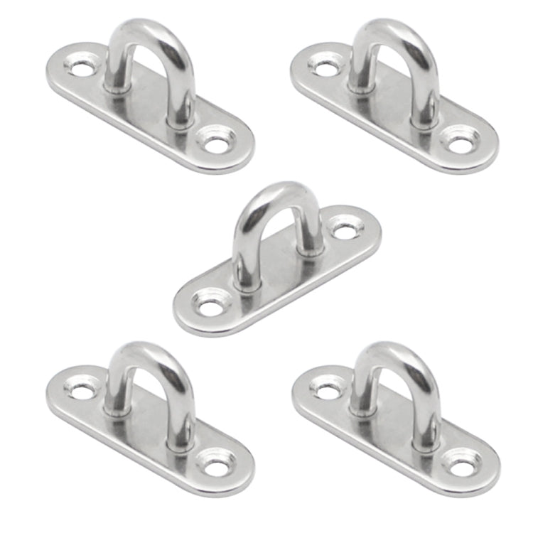 5 PCS 5mm 304 Stainless Steel Ship Oval Door Hinges Buckle - Marine Accessories & Parts by buy2fix | Online Shopping UK | buy2fix