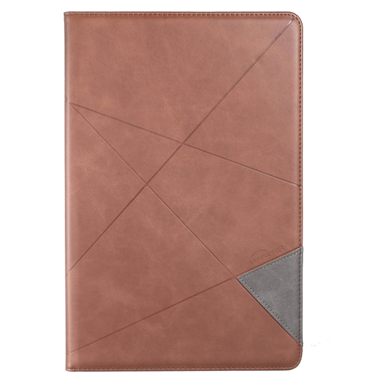 For Samsung Galaxy Tab S7 FE/Tab S7+/Tab S8+ Prismatic Leather Tablet Case(Brown) - Galaxy Tab S7 FE by buy2fix | Online Shopping UK | buy2fix