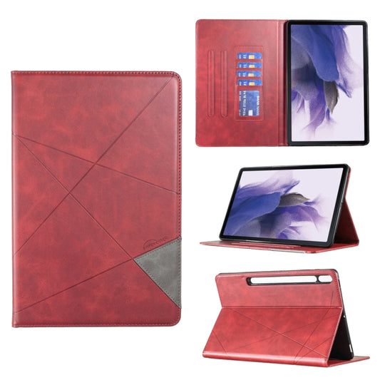 For Samsung Galaxy Tab S7 FE/Tab S7+/Tab S8+ Prismatic Leather Tablet Case(Red) - Galaxy Tab S7 FE by buy2fix | Online Shopping UK | buy2fix