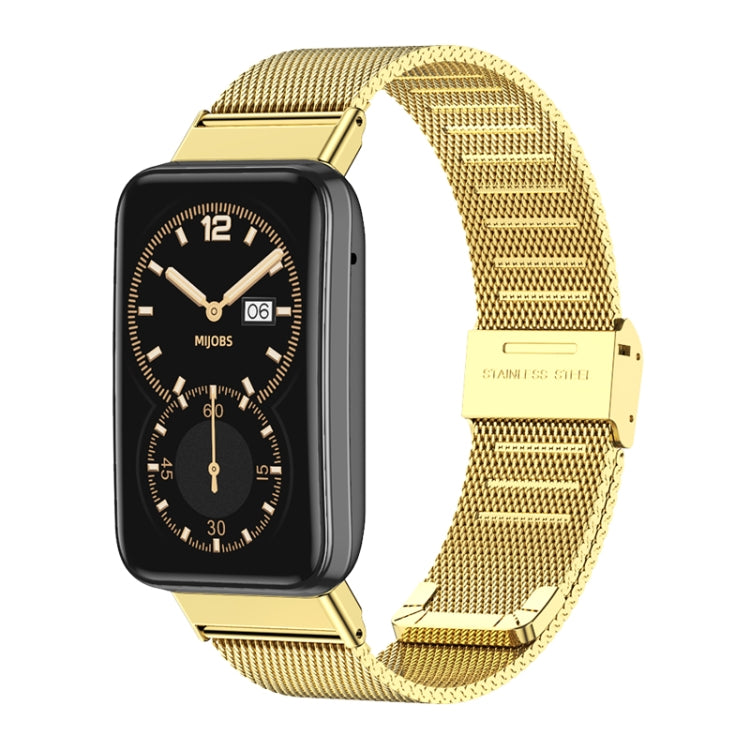 For Xiaomi Mi Band 7 Pro Mijobs Milan Buckle Stainless Steel Watch Band(Gold) - Watch Bands by MIJOBS | Online Shopping UK | buy2fix