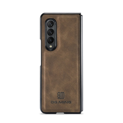 For Samsung Galaxy Z Fold3 5G DG.MING M2 Series 3-Fold Multi Card Bag Phone Case(Coffee) - Galaxy Phone Cases by DG.MING | Online Shopping UK | buy2fix