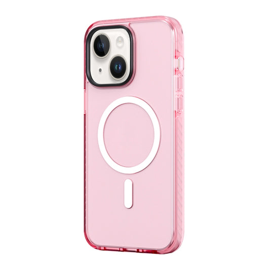 For iPhone 14 Plus ROCK Double-layer Armor Shield MagSafe Magnetic Phone Case (Pink) - iPhone 14 Plus Cases by ROCK | Online Shopping UK | buy2fix