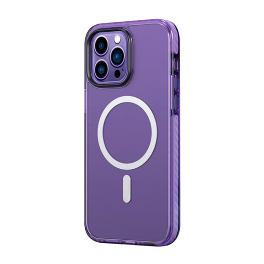 For iPhone 14 Pro Max ROCK Double-layer Armor Shield MagSafe Magnetic Phone Case (Purple) - iPhone 14 Pro Max Cases by ROCK | Online Shopping UK | buy2fix