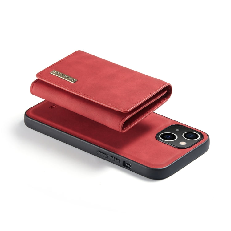 For iPhone 14 DG.MING M1 Series 3-Fold Multi Card Wallet Leather Case(Red) - iPhone 14 Cases by DG.MING | Online Shopping UK | buy2fix