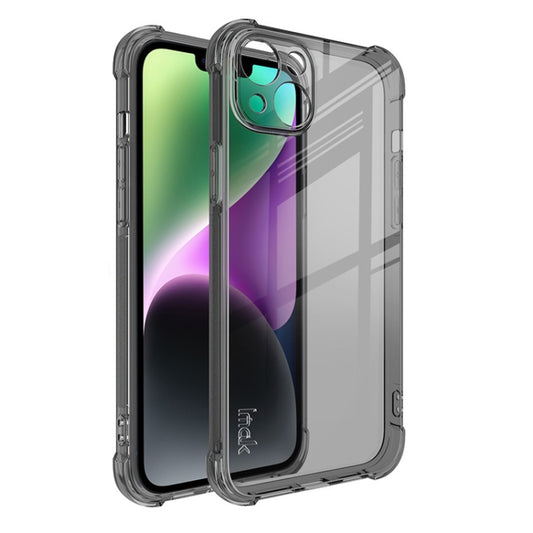 For iPhone 14 Plus imak Shockproof Airbag TPU Phone Case(Transparent Black) - iPhone 14 Plus Cases by imak | Online Shopping UK | buy2fix