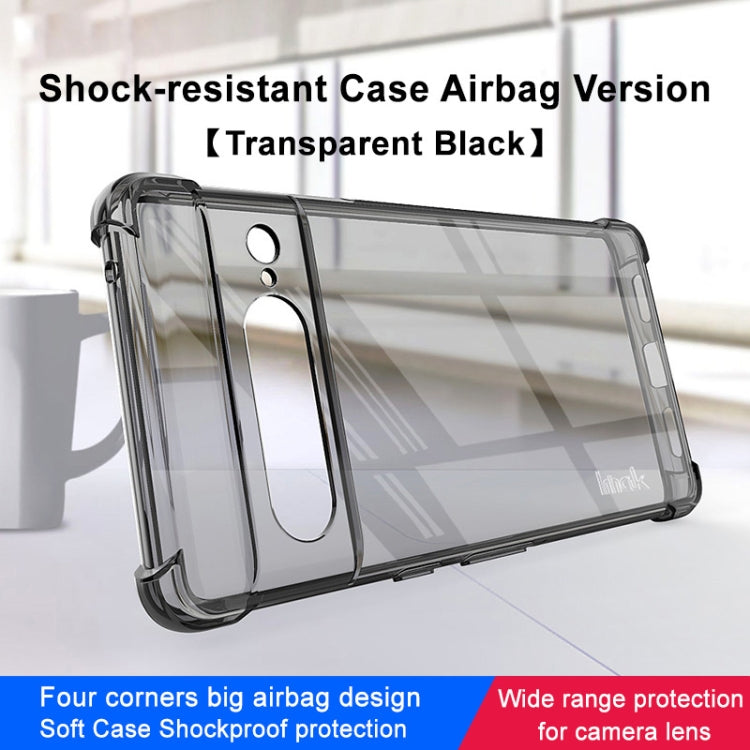 For Google Pixel 7 Pro imak Shockproof Airbag TPU Phone Case(Transparent Black) - Google Cases by imak | Online Shopping UK | buy2fix
