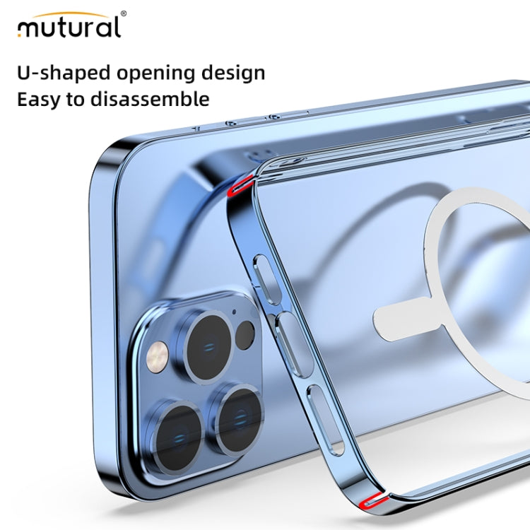 For iPhone 14 Pro Mutural Jing Shuo Series Magsafe Phone Case(Silver) - iPhone 14 Pro Cases by Mutural | Online Shopping UK | buy2fix