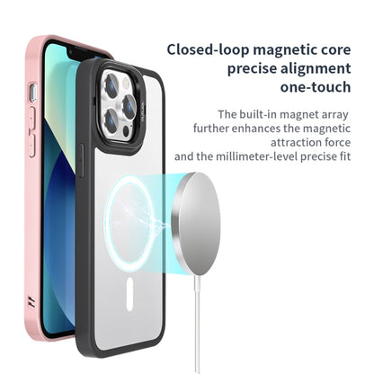 For iPhone 14 Mutural Color Holder Magsafe Phone Case(Dark Blue) - iPhone 14 Cases by Mutural | Online Shopping UK | buy2fix